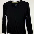 Smart Wool Women Classic All-season Base Layer Black Long Sleeve Small