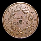 1833 Classic Head Half Cent Penny ---- Stunning Details Coin ----   448d