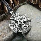 Celtic Cross Necklace Irish Scottish Welsh Pewter Pendant Mens Boys