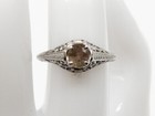 Antique 1920s  5000  68ct Certified Aig Alexandrite Platinum Filigree Ring Rare