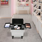 Professional Rolling Makeup Case  Multifunctional Cosmetic Organizer