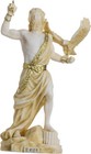 Zeus Greek God Jupiter Thunder Statue Figurine Gold Alabaster 7 08 