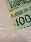 2019 Aruba 100 Florin Banknote Circulated Used For Visiting Vacationers 