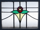 Macintosh Rose Old English Leaded Stained Glass Window 19  X 15 