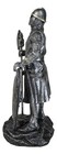 Medieval Suit Of Armor Crusader Knight With Axe And Large Shield Figurine