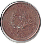 1832 Province Of Nova Scotia 1 2 Penny Token Ns-3d1