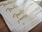 Fender Stratocaster Guitar Waterslide Transfer Headstock Raised Decals Stickers