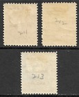 Uruguay Scott 211-213 Overprint F vf Mint Lightly Hinged Set Issued 1913