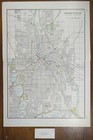 Vintage 1911 Minneapolis Minnesota Map 23 x15  Old Antique Original Hennepin Cty