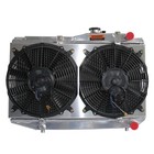 Spawon Radiator With Fan Shroud For 1984-1987 Toyota Corolla Dlx Ae86 1 6l L4 Mt