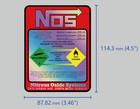 Nos Nitrous Oxide Racing Holographic  Label Decal Sticker Free Shipping