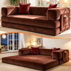 59   inch Modern Sectional Sofa Couch Bed Convertible No Assembly Skin-friendly