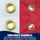 American Flag 3x5 Ft  4 Brass Grommets Us Flags - Embroidered Stars  Sewn Str   