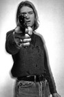 Kurt Cobain Gun Black And White Rare Original Photo Print Premium Poster