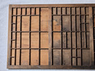 Printers Tray Letterpress Drawer Vtg Wooden Shadow Box Hamilton Type 