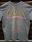 Ac dc Who Made Who North American Tour 1986 Graphic T-shirt  Size L 