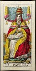 C1835 High Priestess Sacred Tarot Playing Card La Papessa Tarocchi Gumppenberg