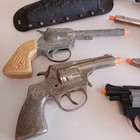 Vintage Toy Cap Gun Lot     Lone Star  Hubley  Halco  Wyandotte For Parts display