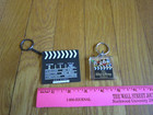 Vtg Walt Disney Studios Key Ring Clap Board Clapper Goofy Mickey Donald Keychain