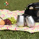 Stainless Steel Stemless Wine Glasses  2 Pack 