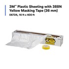 3m Plastic Sheeting W  388n Yellow Masking Tape  36 Mm   06724  16 Ft X 400 Ft