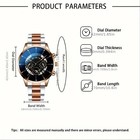 Fashion Mens Black Blue Stainless Steel Quartz Watch Sport Business Wristwatch