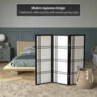 Red Lantern 4 Ft  Short Double Cross Shoji Screen - Black - 3 Panels Dc48-blk-3p