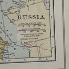 Antique 1927 Map Of Russia  with Leningrad Enlarged  15   x11   