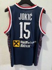 New  15 Jokic Joki   Jersey Team Srbija Serbia Basketball Jersey Blue White Sewn