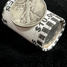 90  Silver Walking Liberty Half Dollar   Kennedy Sealed Bank Roll Clad 50   Note