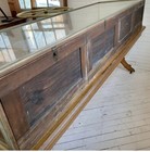 Wow Vintage Quartersawn Oak Gothic Table W Nickel Glass Case C1880 103    X 34    
