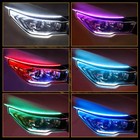 2x Car Headlight 60cm App Rgb Sequential Flexible Led Drl Daytime Running Strip