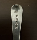 Two Antique Georgian Sterling  925 Spoons 1826 Ab s Huguenot Origin 5 3 8  Long