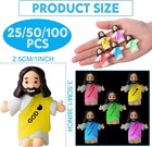 25 Pcs Little Jesus Figurine Glow In The Dark  Bible Style   Bulk