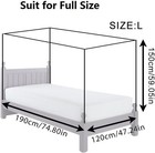Mosquito Netting For Bed  Bed Canopy For Girls  4 Corner Mosquito Bed Net Covers