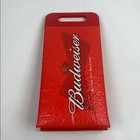 Vintage 1990s Budweiser Beer Red Bottle Can Carrier Cooler White Gold Logo New