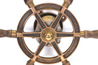 Perko Antique 12  Brass Ships Wheel Vintage Wall Mount Decor Boat  Beach
