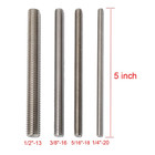 5 Pack 1 4 -20 X 5  Fully Threaded Rod 304 Stainless Steel Stud Bolts