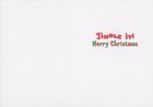 Dog With Reindeer Antlers On Butt Box Of 10 Funny   Humorous Christmas Cards