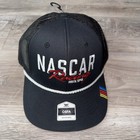 Nascar Racing One Size Fits All Adjustable Snap Back Black Red Cap Authentic_new