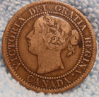 1859 High Grade Canada Large One 1 Cent Victoria Coin Canadian Nice 
