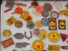 Vintage Tobacco Tin Tag Collection In Glass Case