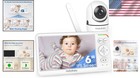 Baby Monitor Ips Screen 6 Inch Long Battery Night Vision Pan Tilt Audio