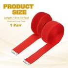 Sew On Hook And Loop Tape  1 Inch Nylon Fastener Strips 2 Yards  red 