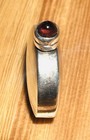 Vintage Sterling Silver Scent Perfume Bottle Red Stone Top 13 8 G Mexico 1 5   