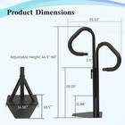 Domi Hot Tub Handrail  Adjustable 44 -60   360   Swivel w slide-under Base