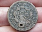 1846 Braided Hair Large Cent Penny- Small Date  Fine vf Details