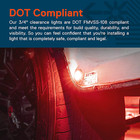 True Mods 10pc 3 4  Inch Round Red Trailer 12v Led Marker Light  3 Wire turn Bra