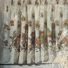 Vintage 70s Cafe Curtains   Valance Set Mushrooms New In Package 50  X 36  Read