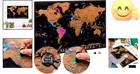 Large Scratch Off World Map - All U s  States Included  28x16 5    With Kit